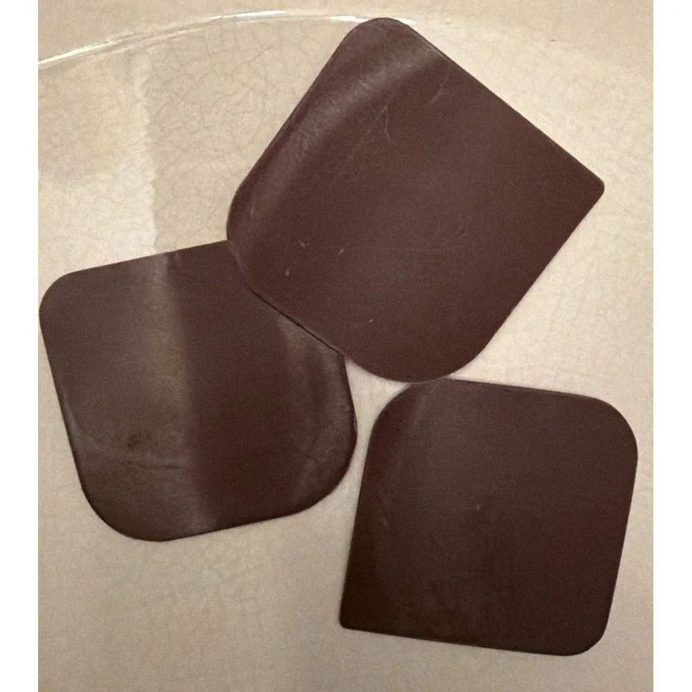 LOT of 3 Pampered Chef Brown Nylon Plastic Pan Scrapers Tool Stoneware